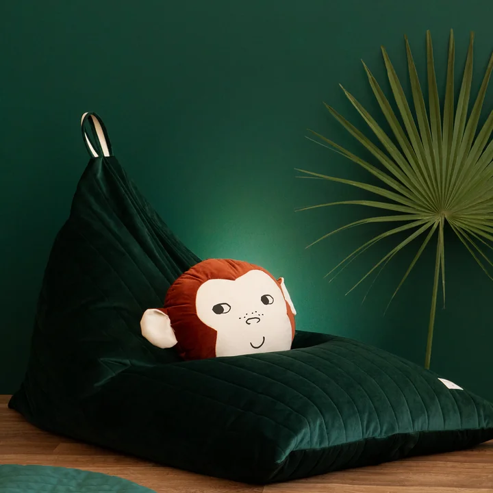 Essaouira velvet beanbag from Nobodinoz
