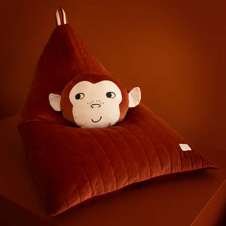 Essaouira velvet beanbag from Nobodinoz