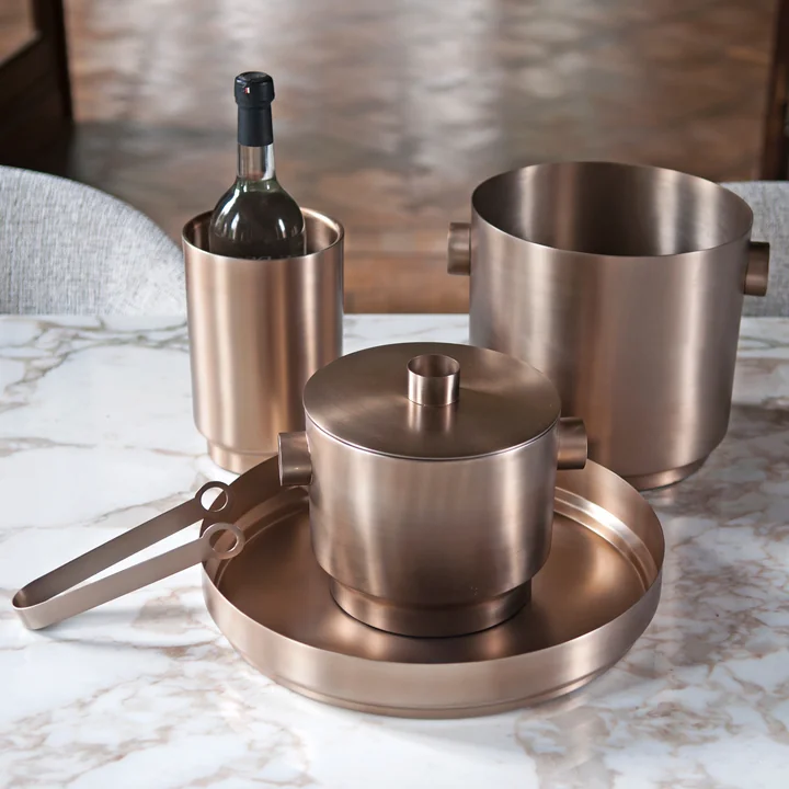 Rondo Ice cube tray steel copper, Ø 18 cm from the Rondo collection of XLBoom