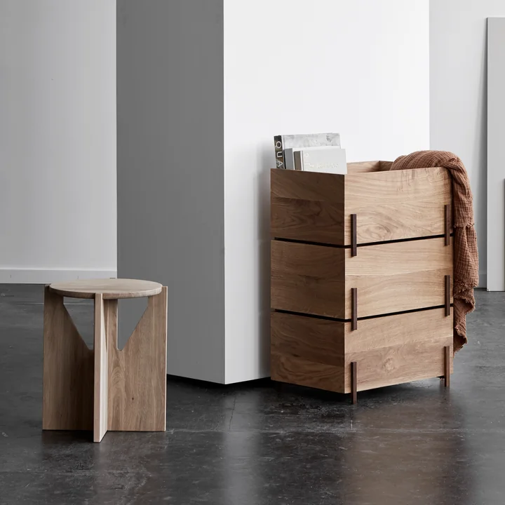 Stool Ø 36 cm H 42 cm by Kristina Dam Studio in oak