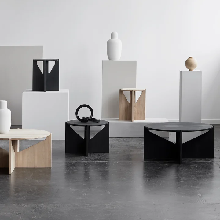 Stools and coffee tables from Kristina Dam Studio