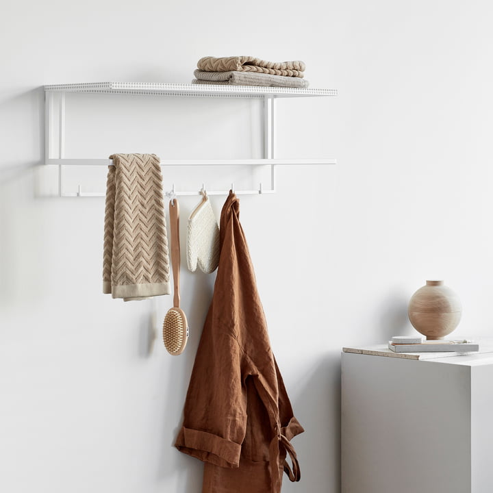 Grid coat rack by Kristina Dam Studio in white