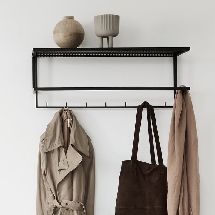 Grid coat rack by Kristina Dam Studio in black