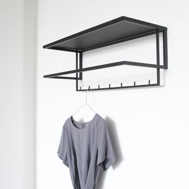 Grid coat rack by Kristina Dam Studio in black