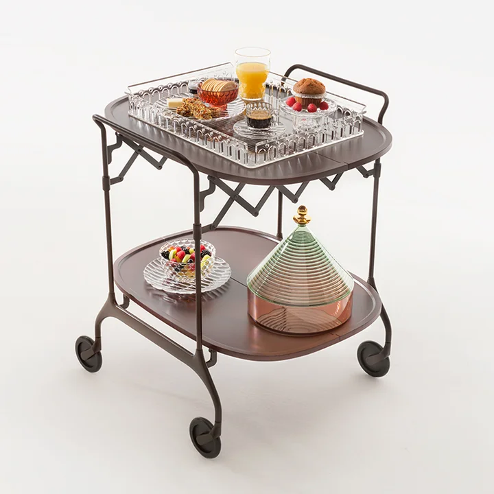 Gastone trolley by Kartell in monochrome plum matt