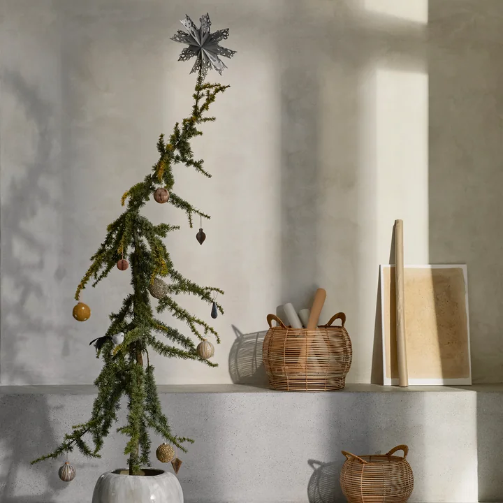 Christmas Star Christmas tree top Ø 30 cm, silver by Broste Copenhagen