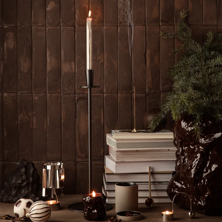 Hoy Casted candle holder by Ferm Living