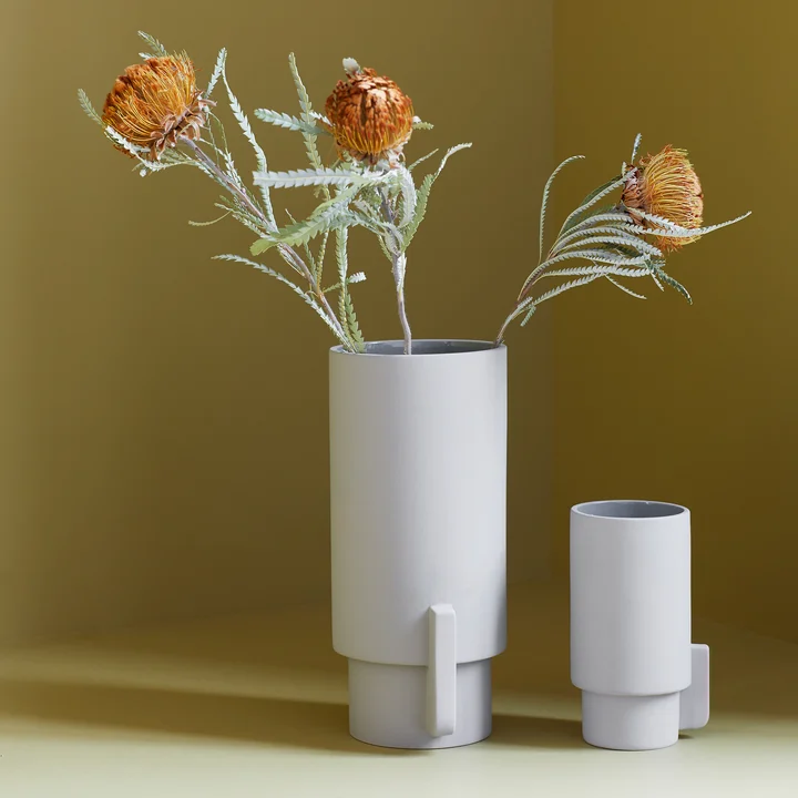 Alcoa vases, light gray by Form & Refine