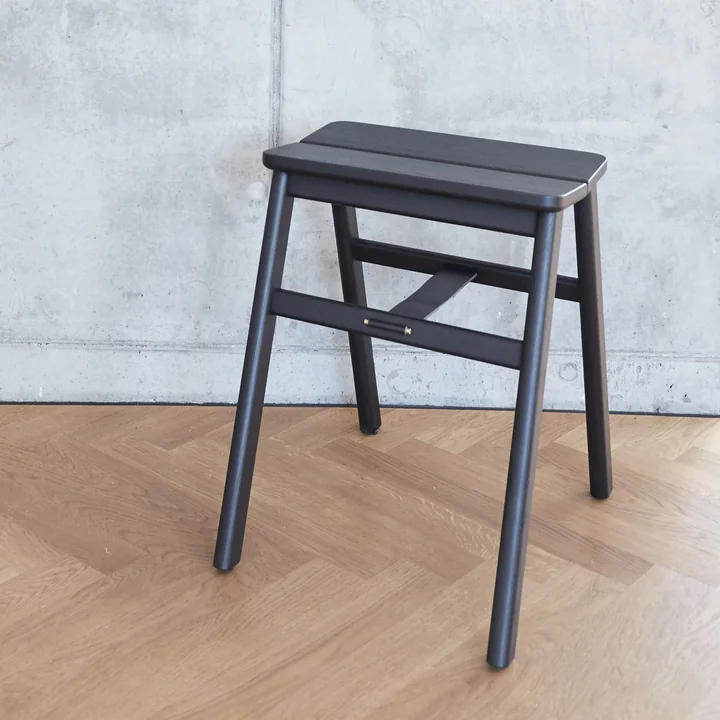 Angle stool, black oak from Form & Refine