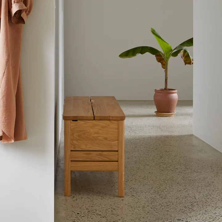 A Line Chest bench, oak from Form & Refine