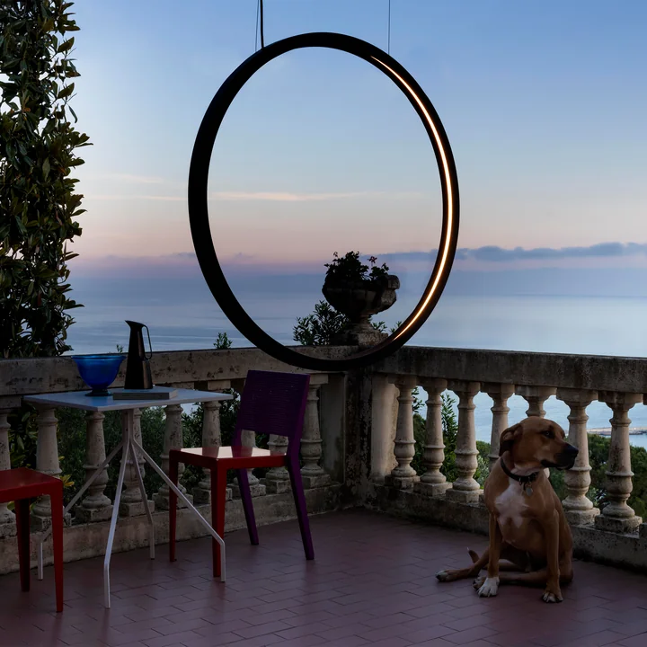 O Outdoor LED pendant light Ø 90 cm, black from Artemide