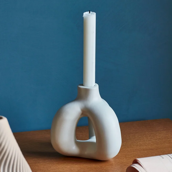 W & S Complot candle holder Ø 13.5 cm, ivory by HAY .