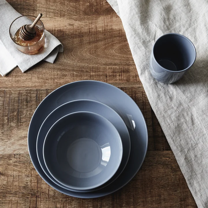 Mix & Match tableware set, 4 pieces, blue from the Collection