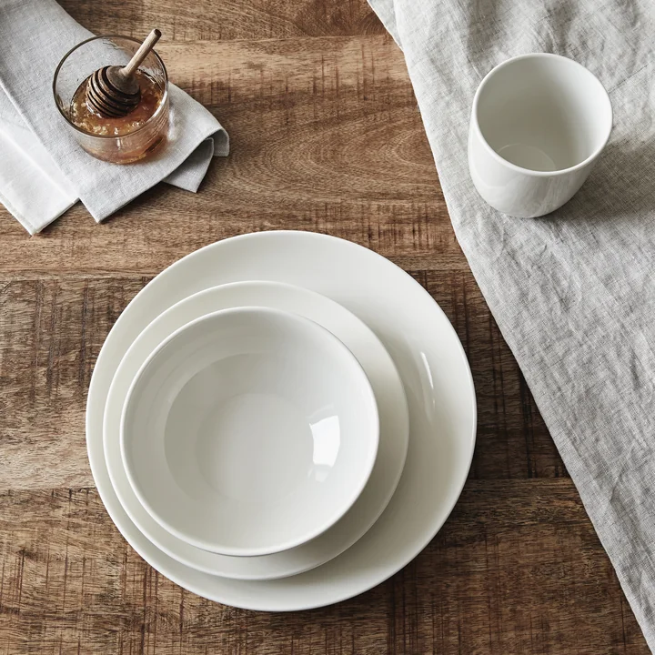Mix & Match tableware set, 4-piece, cream from the Collection