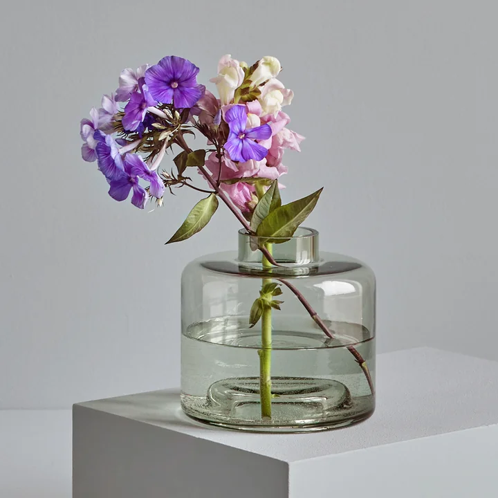 Stackable Vase from Collection with bouquet of flowers