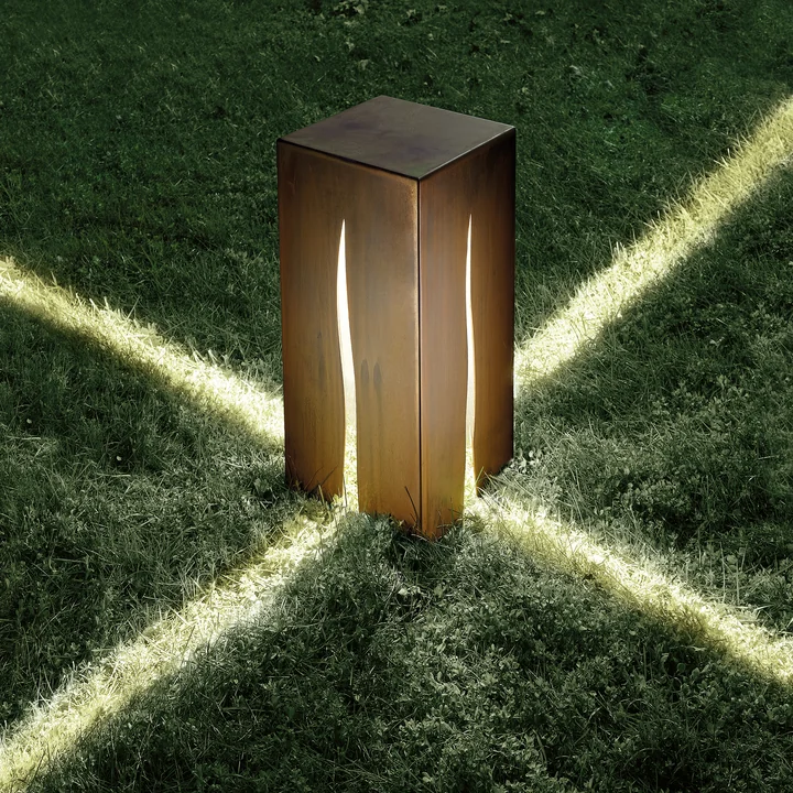 Granito outdoor floor lamp H 60 cm, rust by Artemide