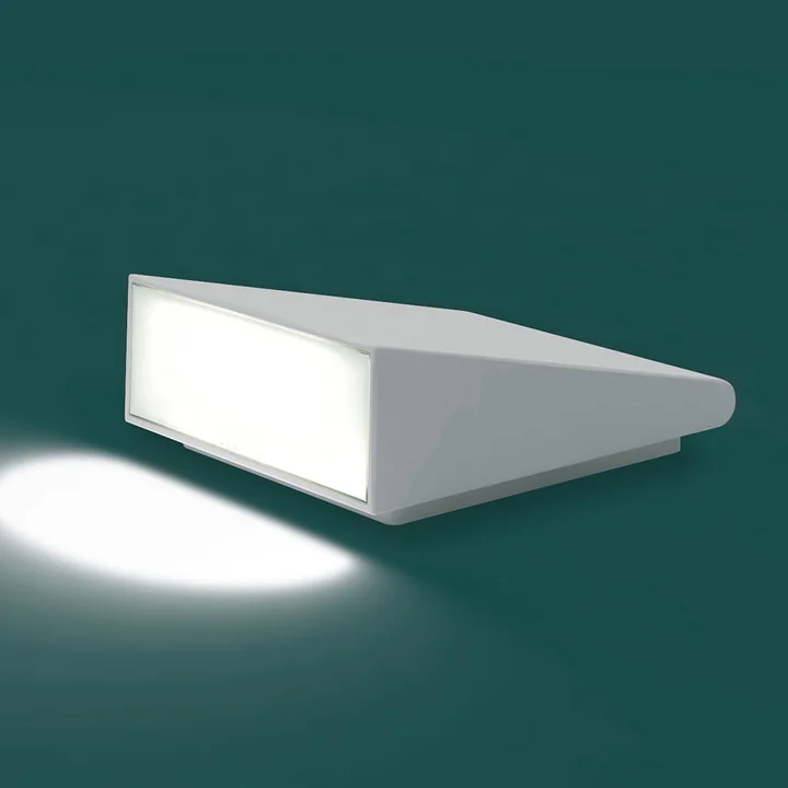 Cuneo outdoor LED wall light, gray / white by Artemide