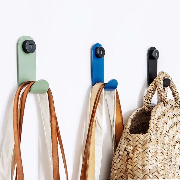 The JO wall hooks from TipToe in combination