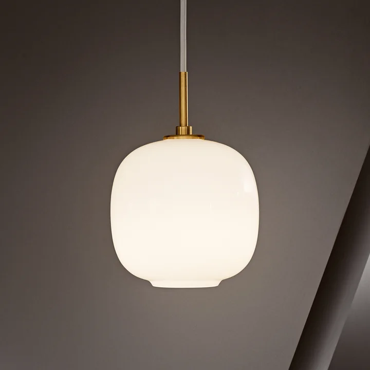 The VL45 Ratio pendant light from Louis Poulsen glows pleasantly