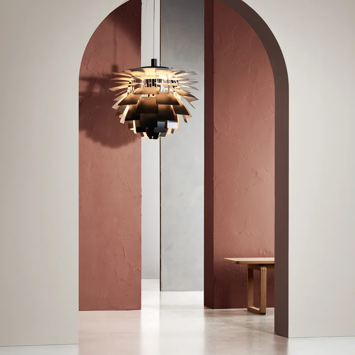 The PH Artichoke from Louis Poulsen at the entrance to the hallway