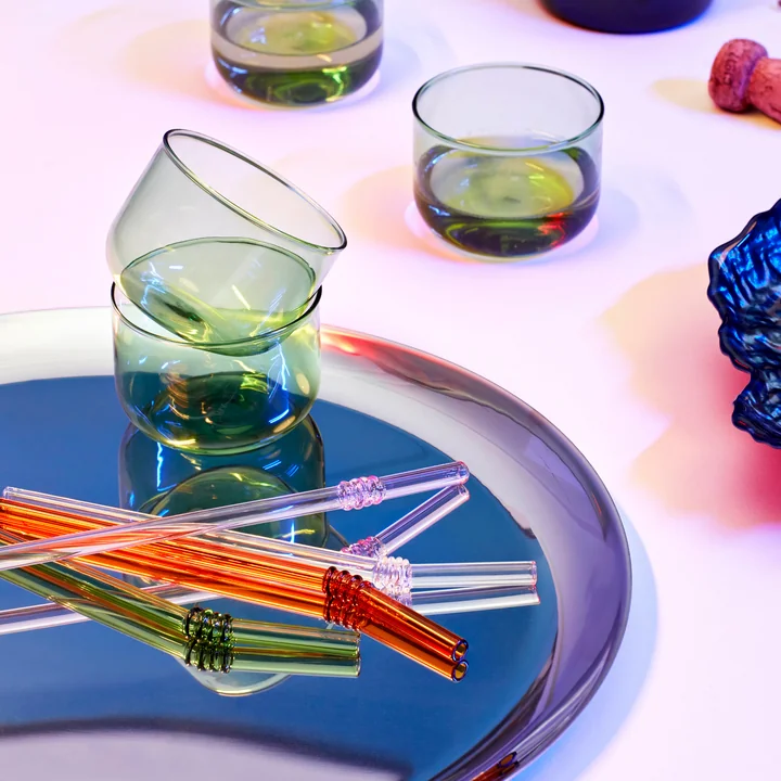 The Sip drinking straws and Tint drinking glasses from HAY