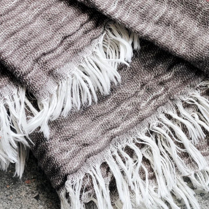 Alice blanket by House Doctor with the detail view on the fringes