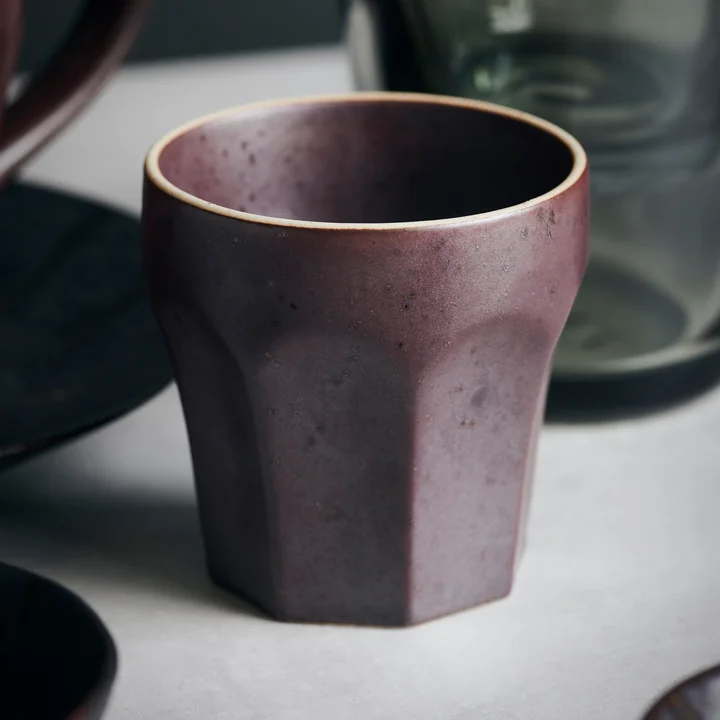 Mug Berica, H 63 mm, brown from House Doctor on the dining table