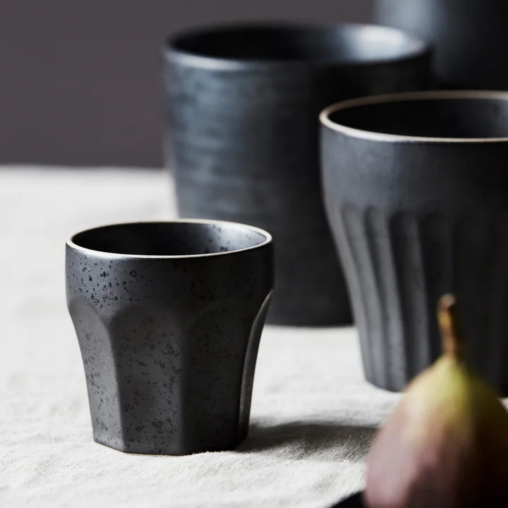 Berica mug, H 63 mm, black by House Doctor front of the Berica mug with handle