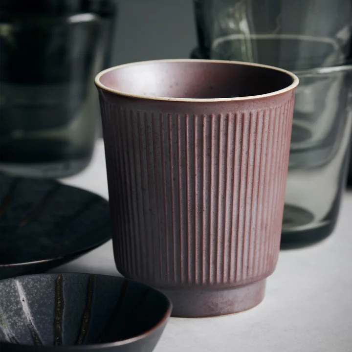 Berica, H 97 mm, brown by House Doctor, surrounded by drinking glasses