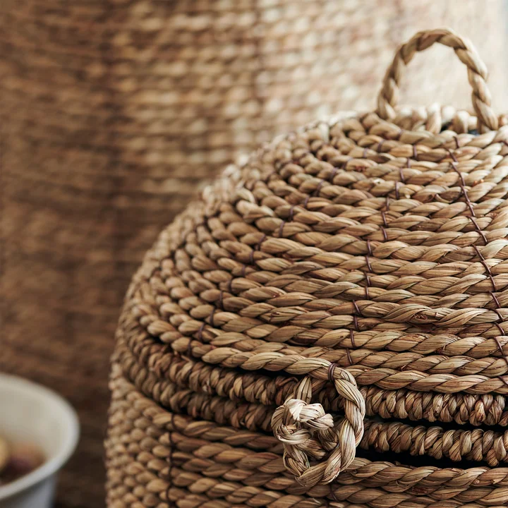 The basket with lid, Rama, small, nature by House Doctor in an ensemble
