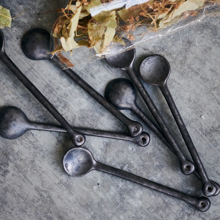Pion spoon, black / brown by House Doctor in an ensemble