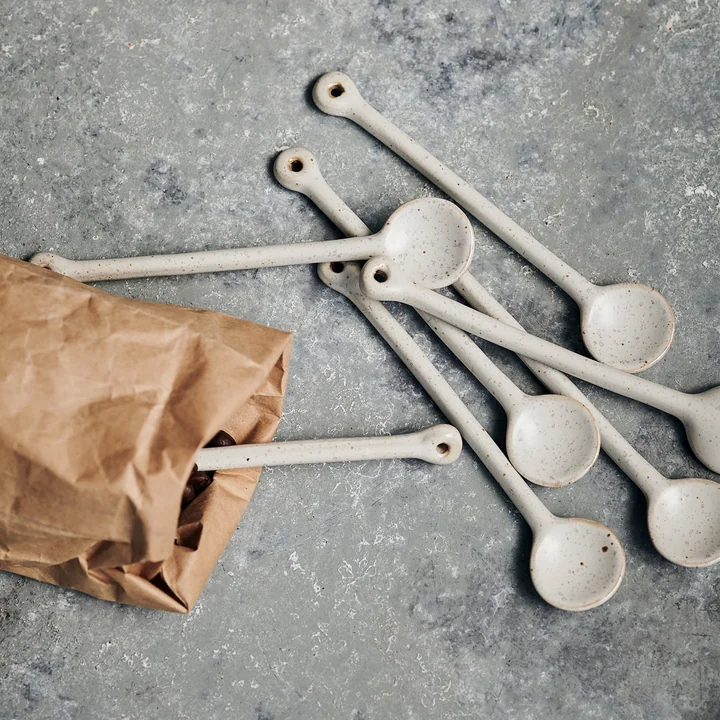 Pion spoon, gray / white by House Doctor in an ensemble