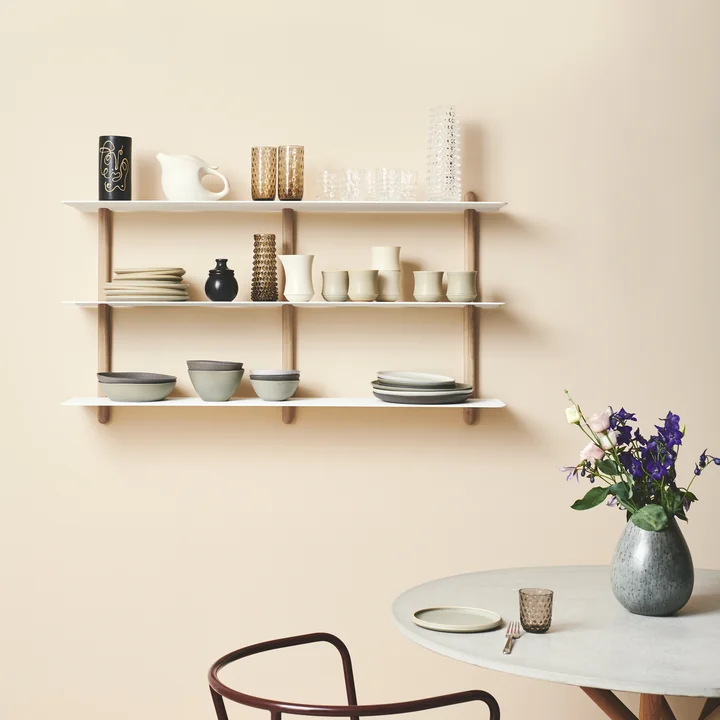 Nivo Wall shelf from Gejst in light oak and white