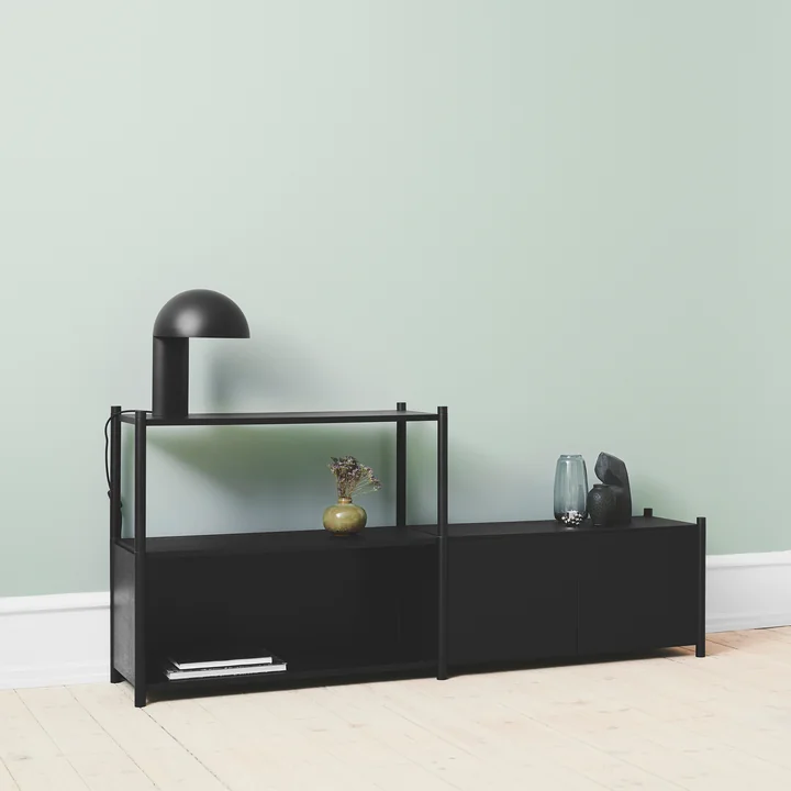Sceene Shelving system D from Gejst in black