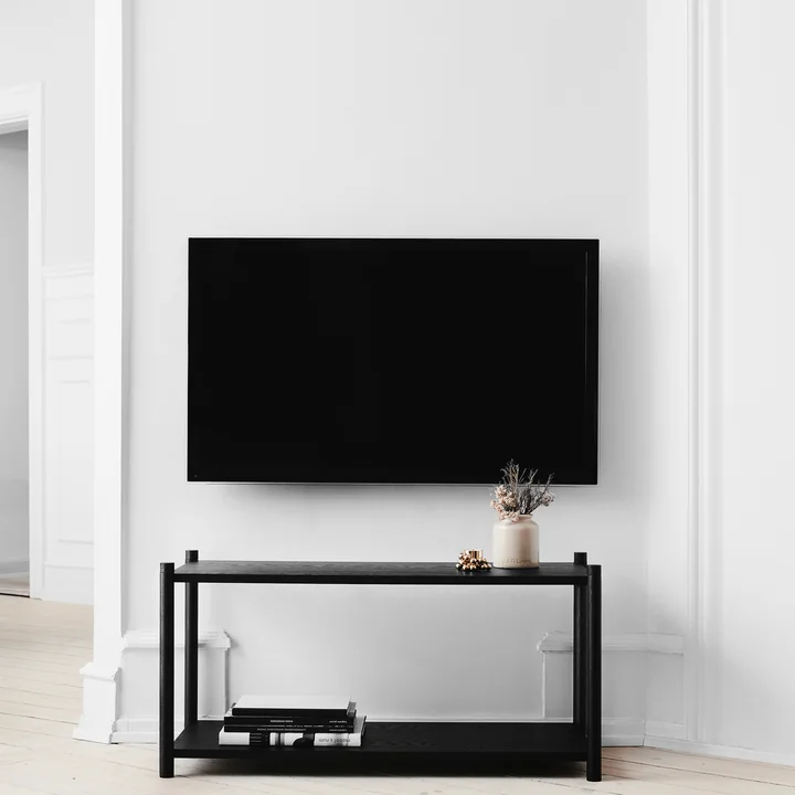 Sceene Shelving system F from Gejst in black