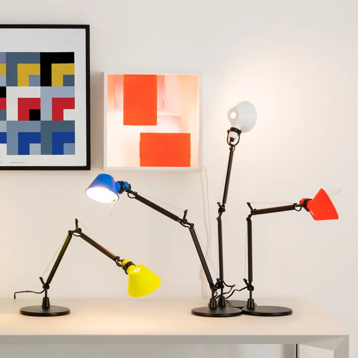 Tolomeo Micro Bicolor table lamp by Artemide in an ensemble