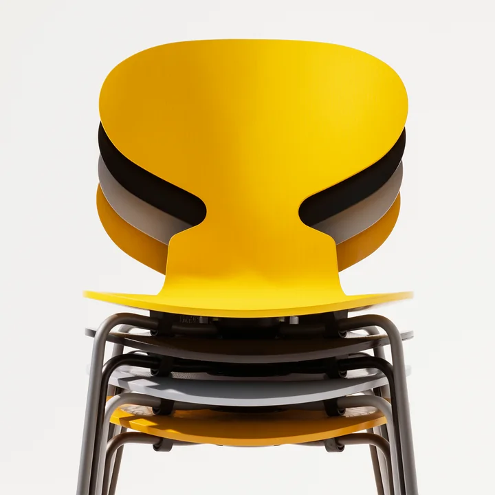 【Ant Chair】 Fritz Hansen   #A Fritz Hansen Ant Chair - Natural Wood Veneer