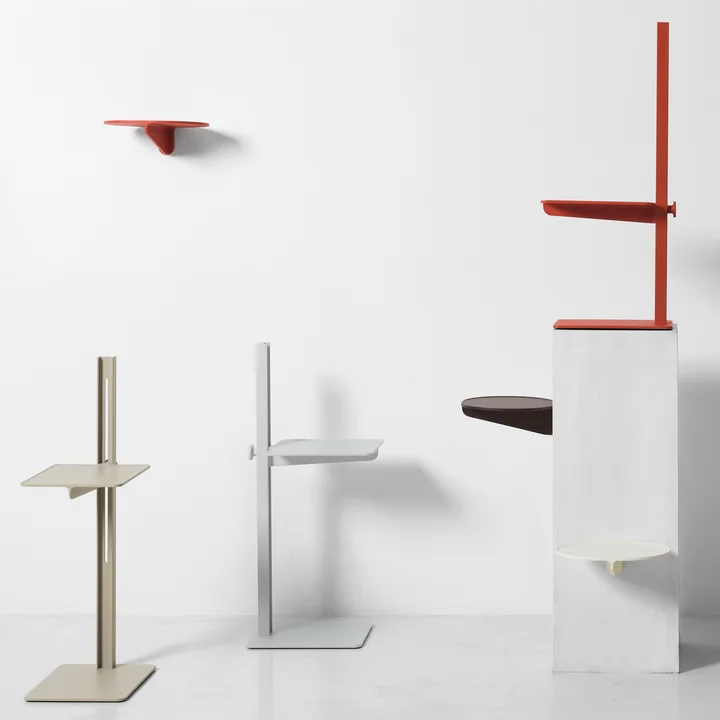 Museum Sidetable and Museum Wall Shelf by String