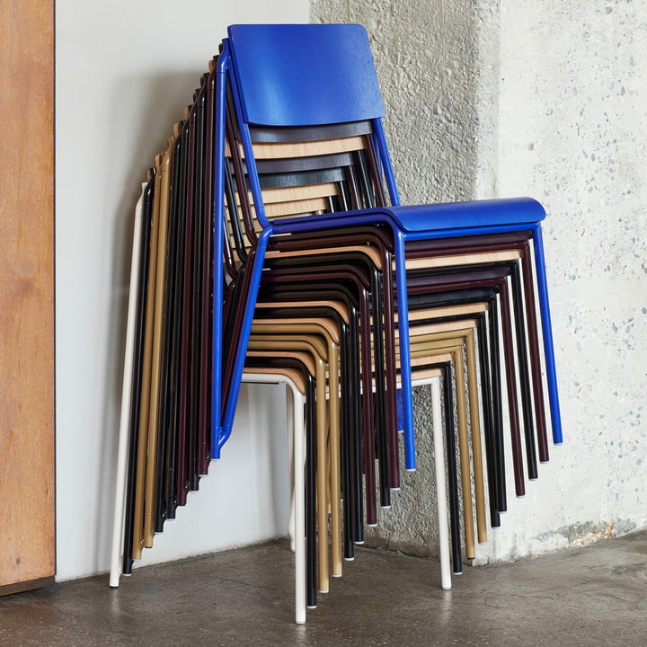 The Petit Standard chair by Hay in a stacked form