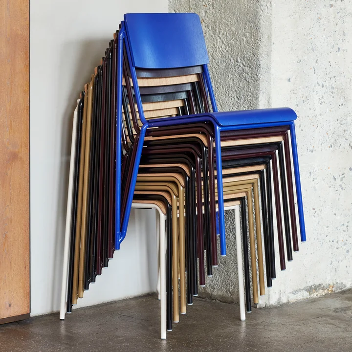 The Petit Standard chair by HAY in a stacked form