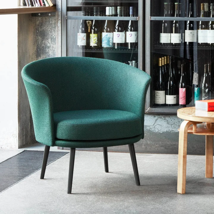The Dorso armchair, powder-coated steel, Olavi by HAY by HAY in the wine cellar