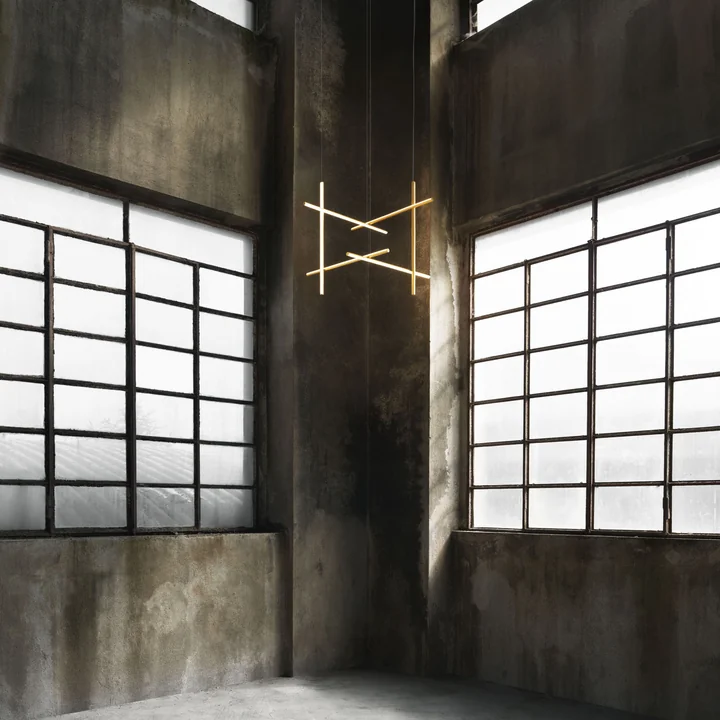 The Coordinates LED pendant light in the room