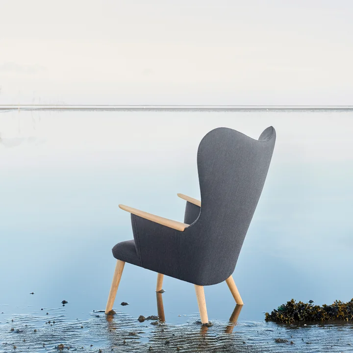 The CH78 Mama Bear Lounge Chair of Carl Hansen outdoor waterfront