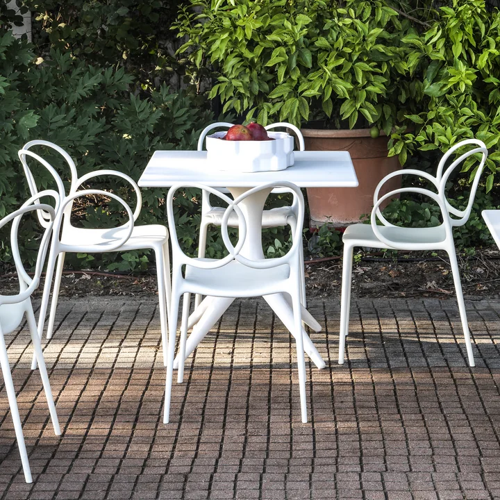 The Sissi armchair on the terrace