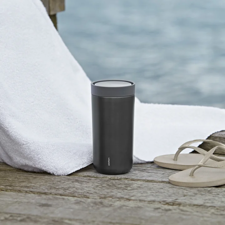 The To Go Click cup from Stelton by the water