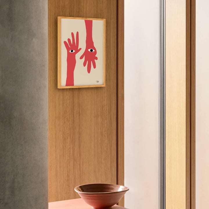 The Hamsa Hands poster of Paper Collective plays with the abstract and the spiritual