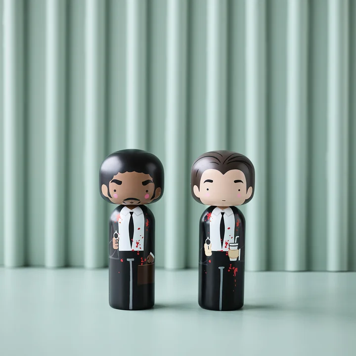 Jules Winnfield and Vincent Vega as Sketch Inc. wooden figures from Lucie Kaas