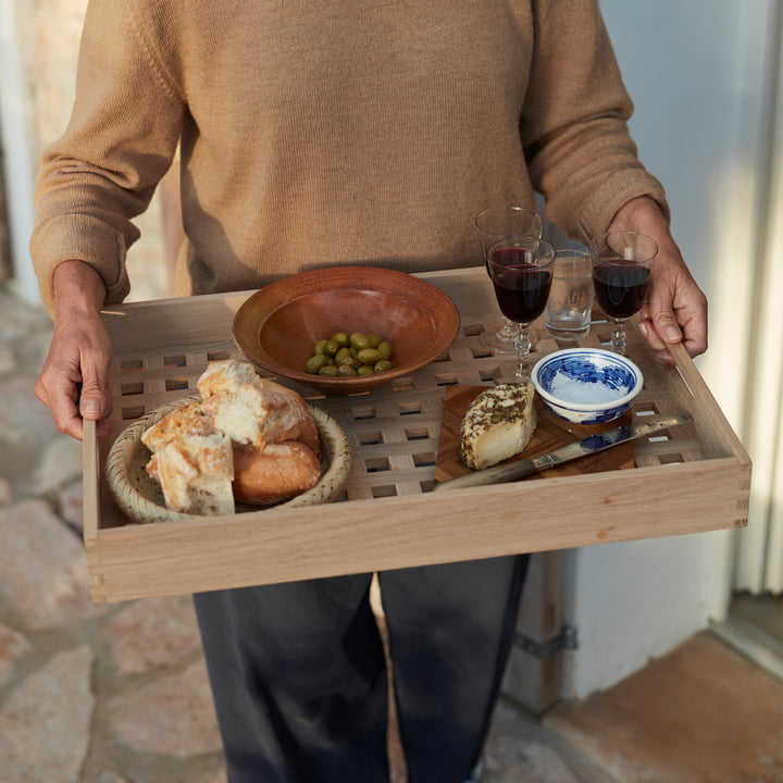 The Fionia Skagerak tray covered with breakfast