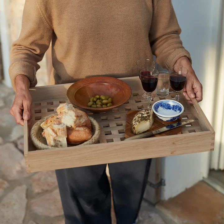 The Fionia Skagerak tray covered with breakfast