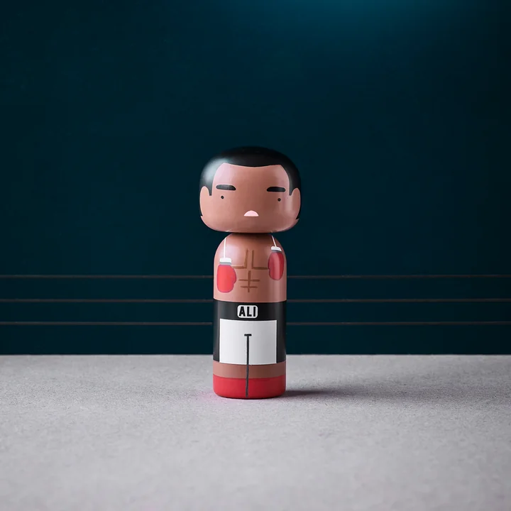 Sketch Inc. wooden figure H 14,5 cm, Muhammad Ali from Lucie Kaas